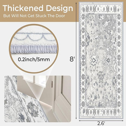 Kitchen Runner Rug 2.6x8 Washable Runner Rug Vintage Entryway Hallway Runner Rugs with Non Slip Rubber Backing Distressed Area Rug Runners Carpet for Farmhouse, Living Room, Bedroom, Laundry