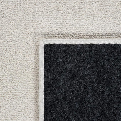 Paco Home Solid Area Rug in Cream Modern Plain Design, Size: 4' x 5'7"
