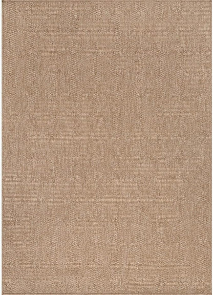 CAMILSON Easy Jute Rug 8x10, Indoor Outdoor Natural Color Fiber Area Rugs for Living Room Patio and Kitchen Rug, Solid Boho Woven Design, Easy-Cleaning, Washable Outside Carpet Alfombras (8 x 10)