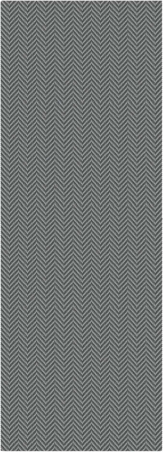 2x6 Ft Braided Runner Rug Washable Runners for Hallways Kitchen Runner Rug with Rubber Backing Cotton Entryway Runner Indoor, Woven Floor Carpet for Hall Kitchen Bedroom, Charcoal Gray/Gray