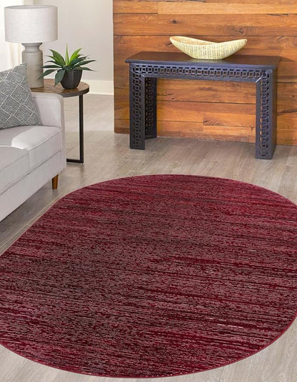Unique Loom Finsbury Collection Area Rug - Kate (7' 10" x 10' Oval, Red)