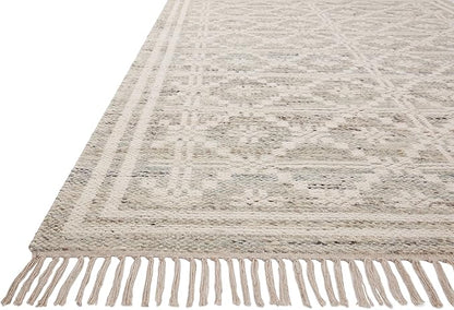 Loloi Angela Rose Rivers Collection RIV-02 Lagoon/Ivory 3'-6" x 5'-6" Reversible Accent Rug