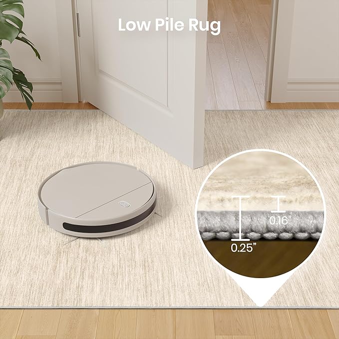 Valenrug Washable Rugs 6x9 - Non Slip 6x9 Area Rugs for Living Room, Stain Resistant Area Rugs for Bedroom, Foldable Machine Washable Area Rug(6'x9', Beige)