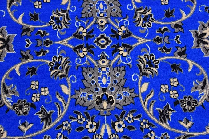 Unique Loom Sialk Hill Collection Area Rug - Washington (7' 10" x 10' Rectangle Dark Blue/Black)