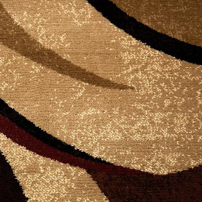 Home Dynamix HD5382 Tribeca Collection 3-Piece Area Rug Set, Brown/Red