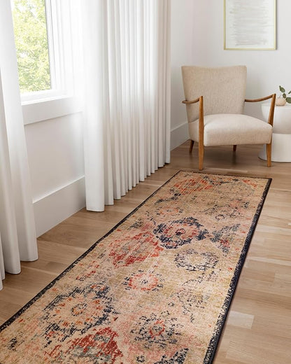 Loloi Jocelyn Collection JOC-07 Khaki/Multi 6'-7" x 9'-7" .38" Thick Area Rug