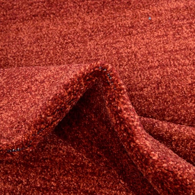 Rugs.com Angelica Collection Rug – 4 Ft Round Terracotta Medium Rug Perfect for Kitchens, Dining Rooms