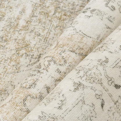 Entryway Area Rug 2x3 Beige Vintage Distressed Indoor Carpet Oriental Soft Thin Small Door Mat Non Slip Low Pile Throw Rug for Entrance Bathroom Bedroom Kitchen Laundry
