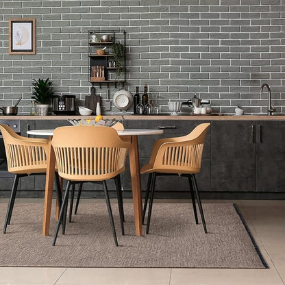 LUXE WEAVERS Modern Farmhouse Brown 8x10 Washable Area Rug, Anti-Slip Diamond Pattern Carpet