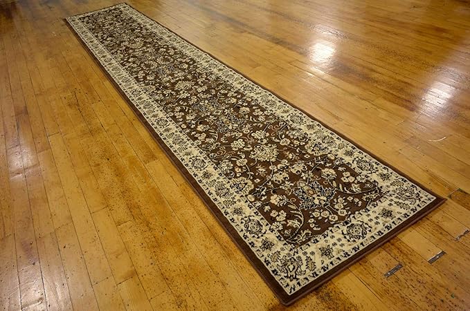 Unique Loom Sialk Hill Collection Area Rug - Washington (3' x 16' 5" Runner Brown/Black)
