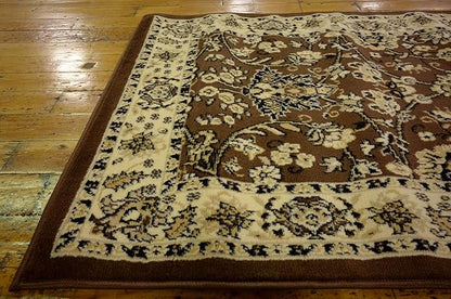 Unique Loom Sialk Hill Collection Area Rug - Washington (3' x 16' 5" Runner Brown/Black)