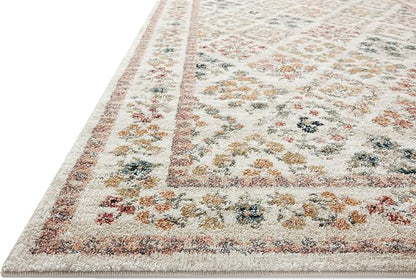 Loloi Rifle Paper Co. Laurel Collection LAU-04 Cream/Multi 5'-3" x 7'-8" Area Rug