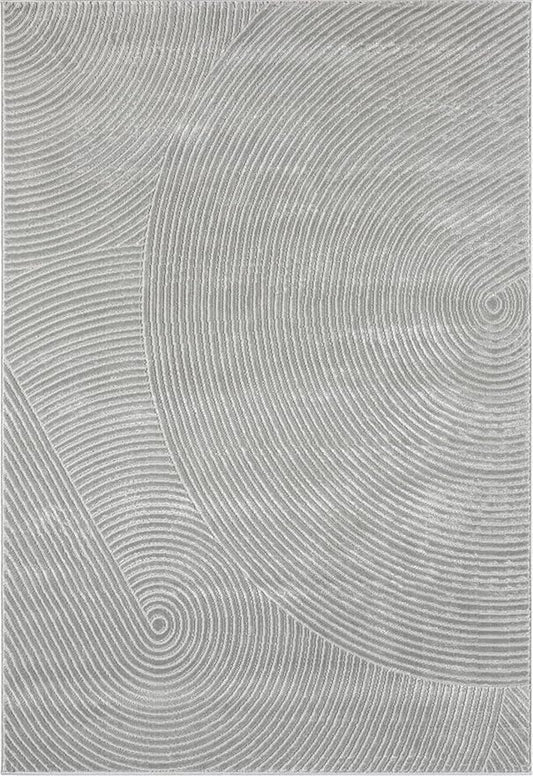 Abani Grey Area Rug for Living Room, Bedroom - Zen Reiki Pattern- 5 x 8 -Durable & Easy to Clean