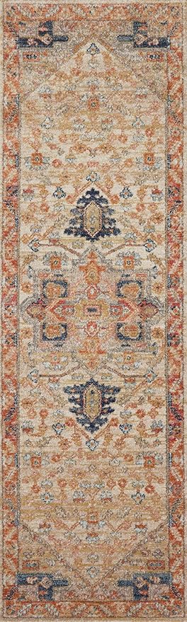 Loloi Jocelyn Collection JOC-01 Sand/Multi 6'-7" x 9'-7" .38" Thick Area Rug