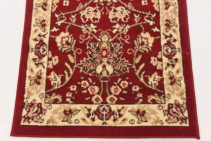 Unique Loom Sialk Hill Collection Area Rug - Washington (2' 2" x 8' 2" Runner Burgundy/Cream)
