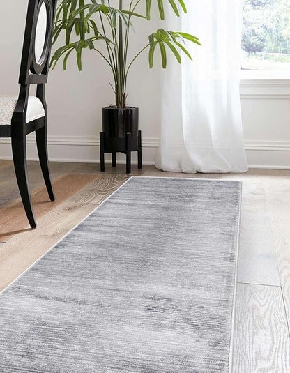 Unique Loom Finsbury Collection Area Rug - Kate (2' x 9' 10" Runner, Gray/ Ivory)