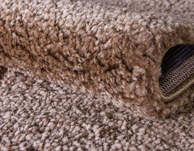 Unique Loom Solo Collection Area Rug - Calabasas (5' 3" x 7' 7" Rectangle, Light Brown)
