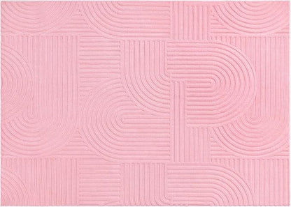 Pauwer 5x7 Washable Area Rugs for Living Room Modern Pink Solid Color Soft Fluffy Rugs for Bedroom Non Slip Boho Accent Indoor Mat Floor Carpet Cover for Kids Room Dining Room Kitchen Office, Pink