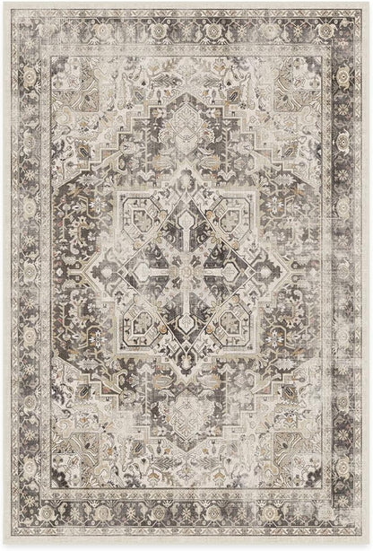 RUGGABLE Washable Vintage Area Rug – Kamran Hazel 6x9, Stain-Resistant, Non-Slip – Medium Machine Washable Rugs for Living Room, Bedroom, Hallway, Entryway & Office–with Standard Pad