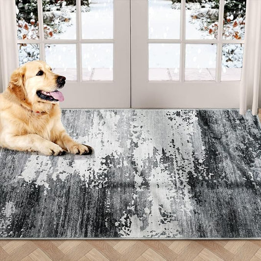 COMSLE Door Mat Soft Absorbent Indoor Front Entryway Rug Machine Washable Entrance Mats for Muddy Paws Non Slip Throw Rugs 24" x 36" Doormat for Inside Foyer Bedroom - Gray
