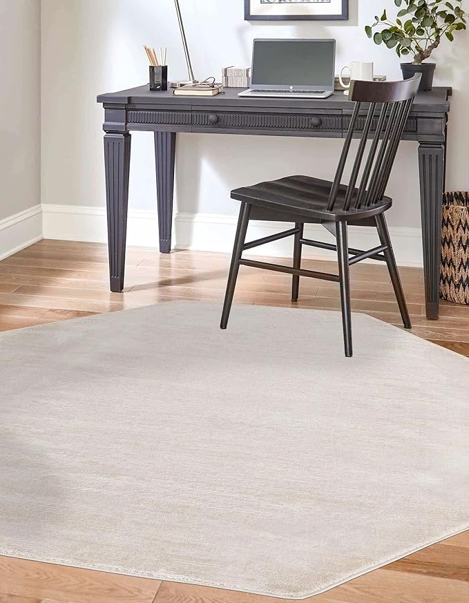 Unique Loom Finsbury Collection Area Rug - Kate (7' 10" Octagon, Ivory/ Beige)