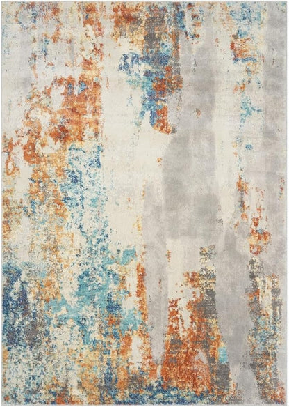 LUXE WEAVERS Euston Collection Multi 2x3 Modern Abstract Area Rug