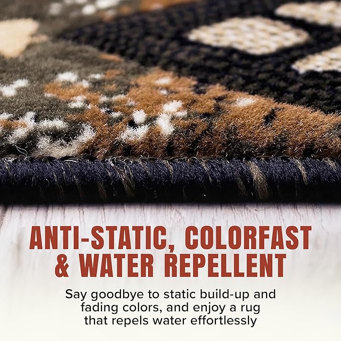 YHSF South West Native American Area Rug C318 - Easy Clean, Thick, Soft, Durable Native Tribal American Indian Inspired Rug for Bedroom/Living Room and More - Sage Green, 2 Feet x 3 Feet 4 Inches