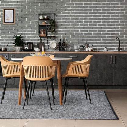 LUXE WEAVERS Modern Farmhouse Gray 8x10 Washable Area Rug, Anti-Slip Diamond Pattern Carpet
