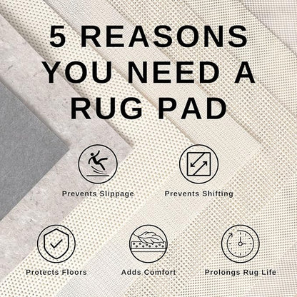 Livabliss Area Rugs - 7x9 Romaine Vintage Boho Fuchsia Mustard Blue Area Rug for Living Room Bedroom - Floral Medallion Stain Resistant Carpet for Kitchen, Nursery, Office (6'7" x 9')