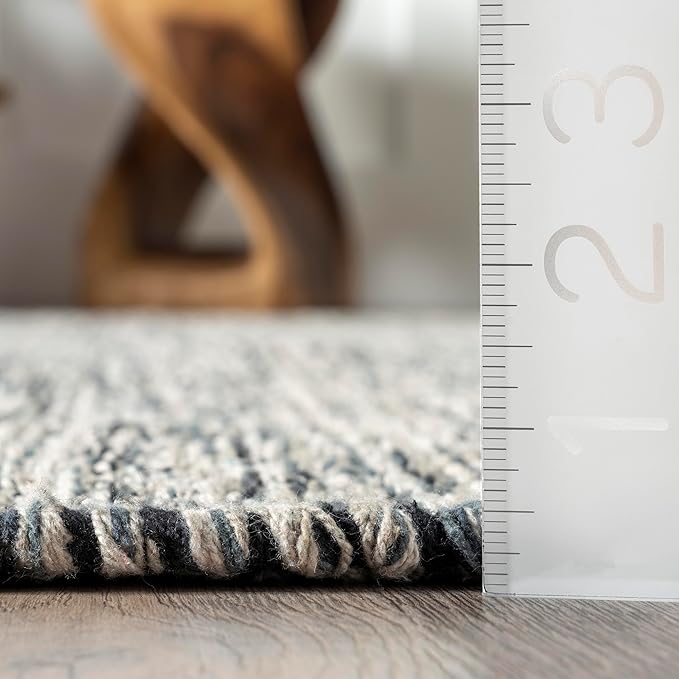 nuLOOM Alessi Solid Farmhouse Cotton Runner Rug, 2' 6" x 6', Grey