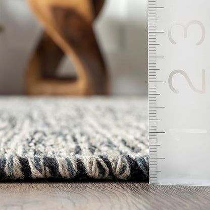 nuLOOM Alessi Solid Farmhouse Cotton Area Rug, 9' 6" x 13' 6", Grey