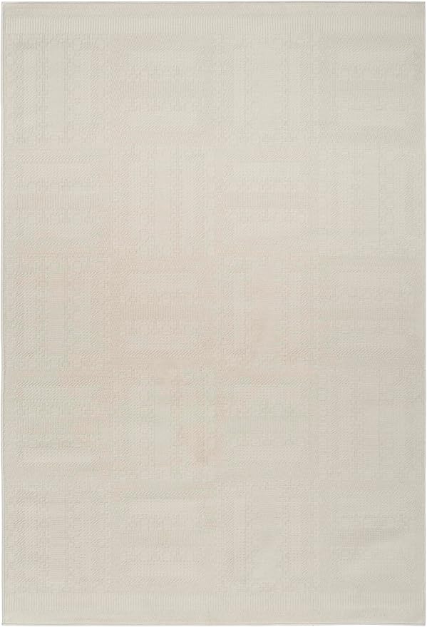 Nourison Home Nordic Ivory 4' x 6' Area Rug - Easy Clean, Non Shedding, Bed Room, Living Room, Dining Room, Kitchen (4' x 6')