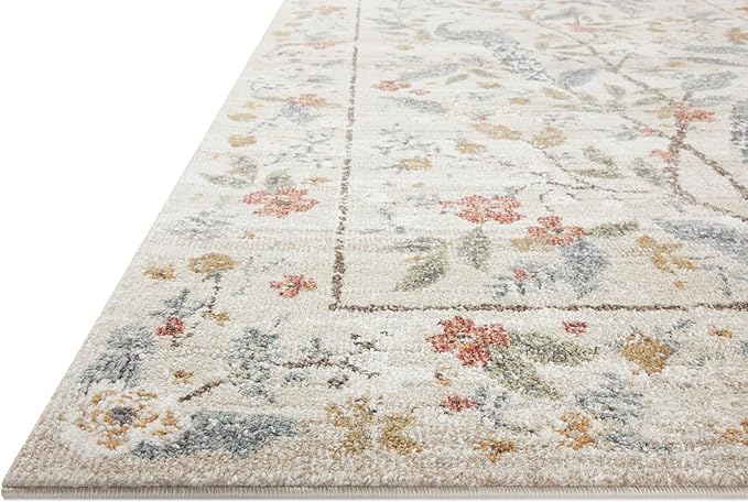 Loloi Rifle Paper Co. Laurel Collection LAU-05 Ivory 2'-8" x 10' Runner Rug