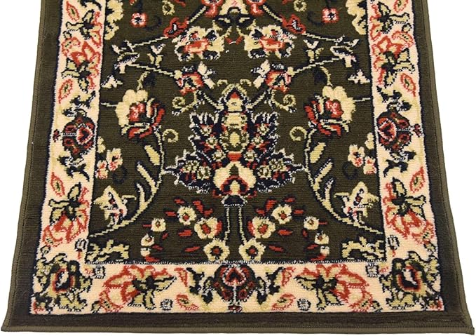 Unique Loom Sialk Hill Collection Area Rug - Washington (2' 2" x 8' 2" Runner Green/Hunter Green)