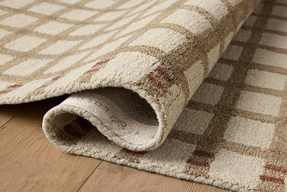 Loloi Magnolia Home by Joanna Gaines Waylon Collection WAY-02 Natural/Rust 2'-6" x 9'-9" Runner Rug