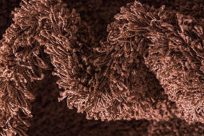 Unique Loom Solid Shag Collection Area Rug (7' 1" x 10' Rectangle, Chocolate Brown)