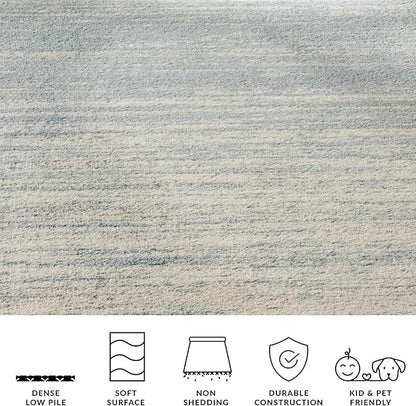 SAFAVIEH Adirondack Collection Runner Rug - 2'6" x 16', Slate & Cream, Modern Ombre Design, Non Shedding & Easy to Clean, Ideal for Hallway, Foyer, Kitchen, Entryway, Bedroom (ADR113T)