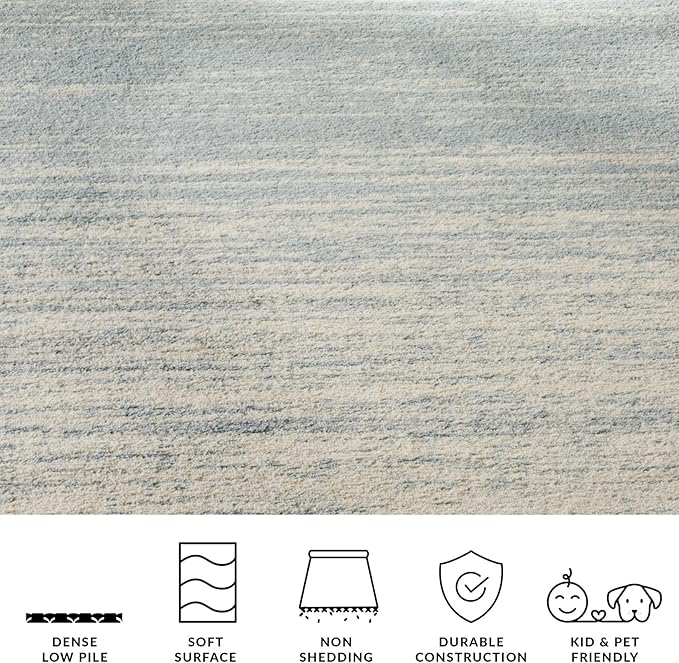 SAFAVIEH Adirondack Collection Runner Rug - 2'6" x 22', Slate & Cream, Modern Ombre Design, Non Shedding & Easy to Clean, Ideal for Hallway, Foyer, Kitchen, Entryway, Bedroom (ADR113T)