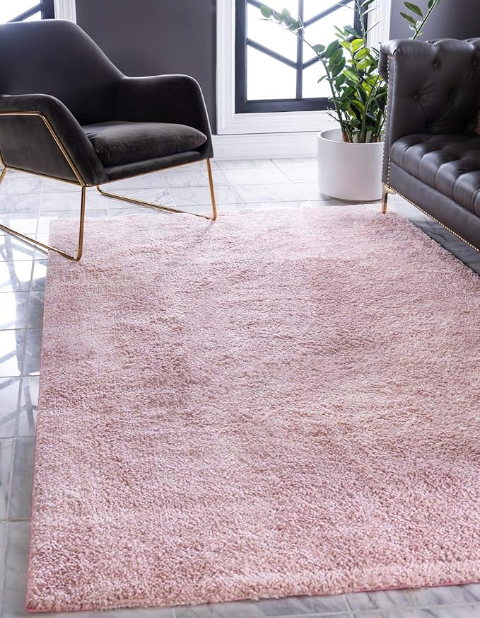 Unique Loom Solo Collection Area Rug - Calabasas (10' x 13' Rectangle, Pink)