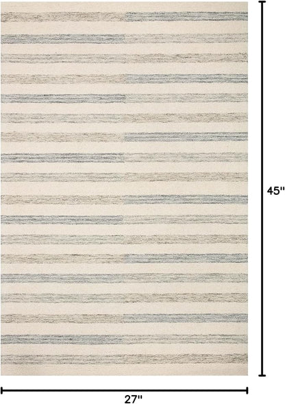 Loloi Chris Loves Julia Chris Collection CHR-05 Ivory/Slate 2'-3'' x 3'-9'', .50" Pile Height, Accent Rug