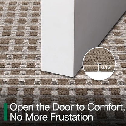 LUMI Inside Door Mat for Entry 24''x36'', Absorbent, Dirt Trapper, Low Profile Thin, Non Slip Mats with Rubber Backing, Ideal for Indoor, High Traffic, Garage, Entrance, Checkered Beige