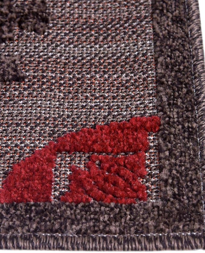 Unique Loom Outdoor Modern Collection Area Rug - Chicago (2' x 3' 1" Rectangle Brown/Orange)
