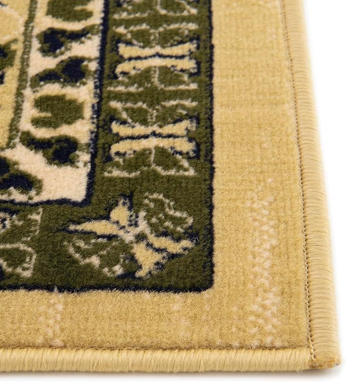 Unique Loom Taftan Collection Border Geometric Tribal Inspired Design Area Rug (2' 2 x 3' 0 Rectangular, Gold/ Gray)