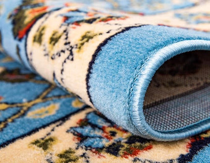 Unique Loom Espahan Collection Area Rug - Cape Cod (2' 7" x 10' Runner, Blue/ Black)