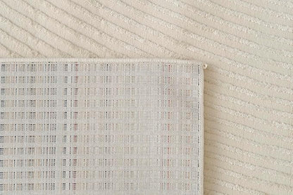 Revival Rugs Record 9'2"x12'2" Washable Area Rug for Living Room Bedroom - 100% Recycled Oeko-TEX Certified, Medium Pile, Beige, Cream
