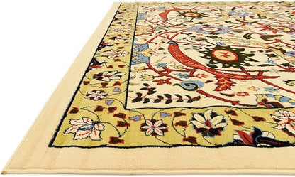 Unique Loom Espahan Collection Area Rug - Cape Cod (8'Square, Cream/ Black)