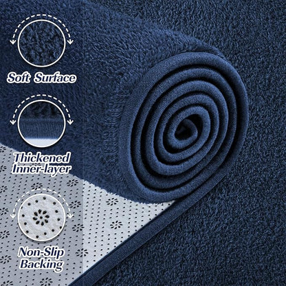 Large Area Rugs for Living Room Bedroom, 4x6 Feet Navy Blue Rug, Minimalist Modern Shag Rug, Soft Thick Memory Foam Indoor Carpet, Non-Slip Washable Rug for Boys Girls Dorm Nursery Room Home Decor
