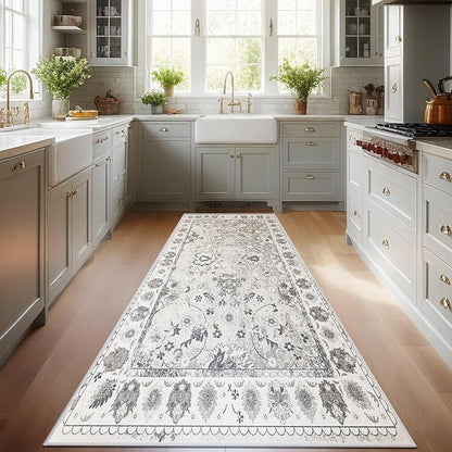 Runner Rug for Hallway Kitchen Runner Rug Non Slip 2'x 8' Washable Runner Rugs with Rubber Backing, Soft Distressed Rugs Farmhouse Entryway Runners for Living Room, Laundry, Bedroom