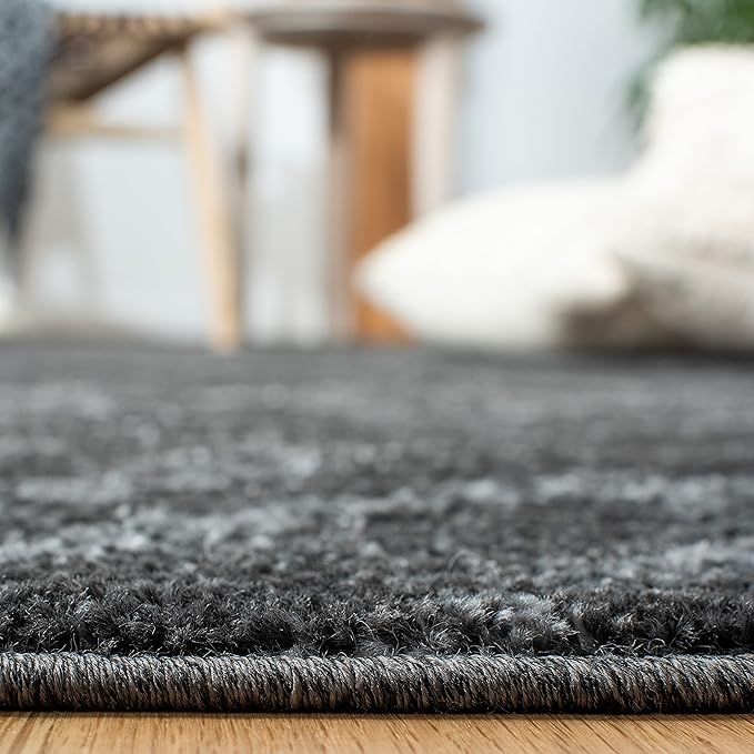 SAFAVIEH Adirondack Collection Area Rug - 9' x 12', Dark Grey & Grey, Modern Diamond Distressed Design, Non-Shedding & Easy Care, Ideal for High Traffic Areas in Living Room, Bedroom (ADR131F)
