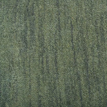 Hand Knotted Loom Wool ECO-Friendly Area Rugs - 6'x6', Square, Green Color, Solid Plain Design, High Pile Thick Handmade Anti Skid Area Rugs for Living Room, Bed Room (L00111)